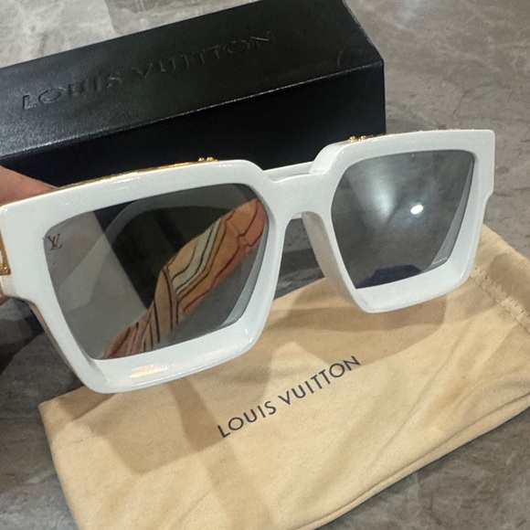 Louis Vuitton Accessories - Louis Vuitton White and Gold Sunglasses